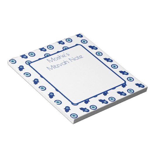 Hamsah Mitzvah Note Notizblock (angewinkelt)