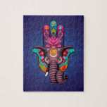 Hamsanesh Puzzle<br><div class="desc">Sehr bunte und vibrierende Kreuzung einer Lieblingsgottheit Ganesh der hamsa Entwurfs- und thwwelt. Hamsanesh ist von der positiven Energie und von den aufmerksamen Symbolen voll,  die Synchronisierung Sie in Harmonie mit dem Universum werden.</div>