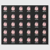 Hamsome Funny Pig Pun Dark BG Geschenkpapier (Flach)