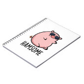Hamsome Funny Pig Pun Notizblock (Linke Seite)