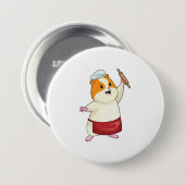 Hamster als Baker mit rollendem Button (Vorne & Hinten)