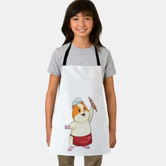 Hamster als Baker mit rollendem Button Schürze (Insitu)