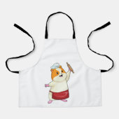 Hamster als Baker mit rollendem Button Schürze (Vorderseite)