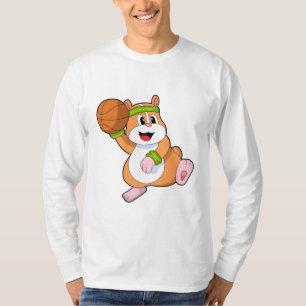 Hamster als Basketballspieler mit Basketball T-Shirt