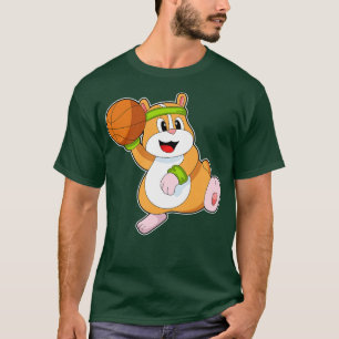 Hamster als Basketballspieler mit Basketball  T-Shirt