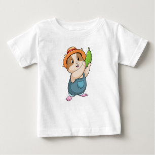 Hamster als Bauer mit Zucchini Baby T-shirt