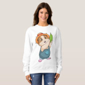 Hamster als Bauer mit Zucchini Sweatshirt (Vorne ganz)