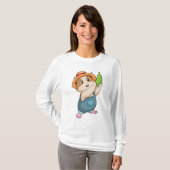 Hamster als Bauer mit Zucchini T-Shirt (Vorne ganz)