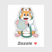 Hamster als Doktor mit Stethoscope.PNG Aufkleber (Blatt)