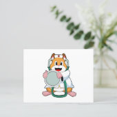 Hamster als Doktor mit Stethoscope.PNG Postkarte (Stehend Vorderseite)