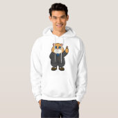 Hamster als Groom mit Ehering Hoodie (Vorne ganz)