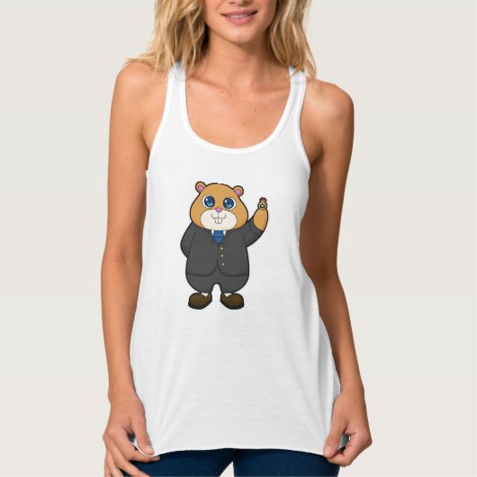 Hamster als Groom mit Ehering Tank Top (Vorderseite)