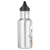 Hamster als Koch mit Platter Edelstahlflasche (Links)