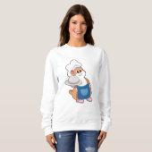 Hamster als Koch mit Platter Sweatshirt (Vorne ganz)