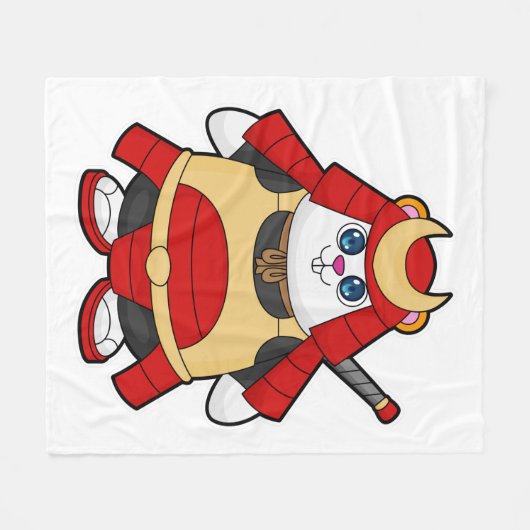 Hamster als Krieger mit Rüstung Fleecedecke (Vorderseite (Horizontal))