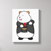 Hamster als Magier mit Zauberstab & Hut Leinwanddruck (Vorderseite)