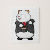 Hamster als Magier mit Zauberstab & Hut Puzzle (Vertikal)