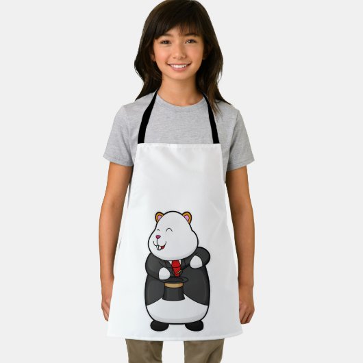 Hamster als Magier mit Zauberstab & Hut Schürze (Insitu)