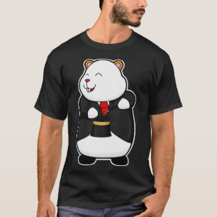 Hamster als Magier mit Zauberstab-Hut T-Shirt