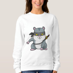 Hamster als Ninja in Kampfkunst mit Schwert Sweatshirt