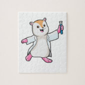 Hamster als Scientist mit Prüfröhre Puzzle (Vertikal)