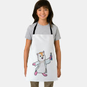 Hamster als Scientist mit Prüfröhre Schürze (Insitu)