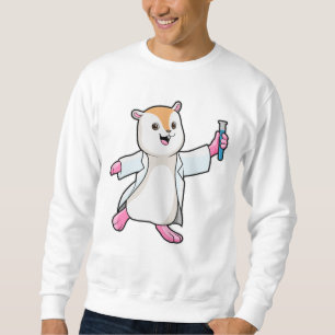 Hamster als Scientist mit Prüfröhre Sweatshirt
