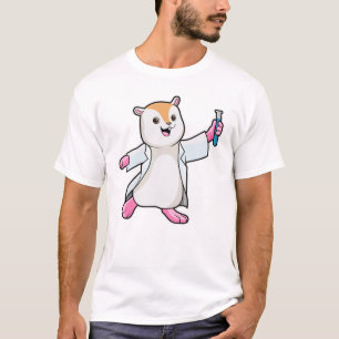 Hamster als Scientist mit Prüfröhre T-Shirt