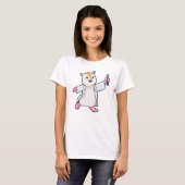 Hamster als Scientist mit Prüfröhre T-Shirt (Vorne ganz)