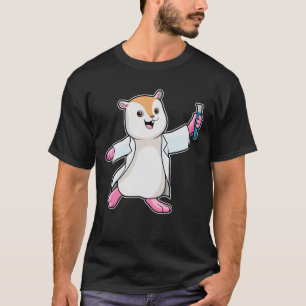 Hamster als Scientist mit Prüfröhre T-Shirt