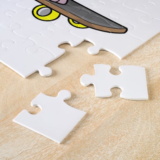 Hamster als Skater mit Skateboard Puzzle (Seite)