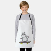 Hamster als Skater mit Skateboard Schürze (Getragen)
