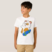 Hamster als Skater mit Skateboard T-Shirt (Vorne ganz)