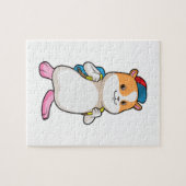 Hamster als Student mit Backpack & Cap Puzzle (Horizontal)