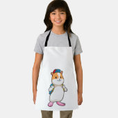 Hamster als Student mit Backpack & Cap Schürze (Insitu)