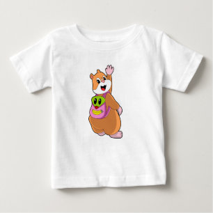 Hamster als Student mit Backpack.PNG Baby T-shirt