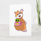 Hamster als Student mit Backpack.PNG Karte (Vorderseite)