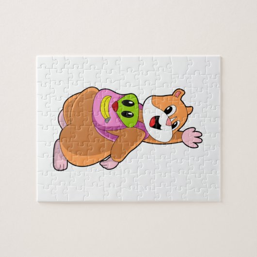 Hamster als Student mit Backpack.PNG Puzzle (Horizontal)