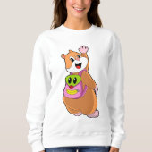 Hamster als Student mit Backpack.PNG Sweatshirt (Vorderseite)