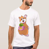 Hamster als Student mit Backpack.PNG T-Shirt (Vorderseite)