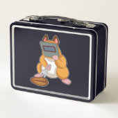 Hamster als Welder.PNG Metall Brotdose (Rückseite)