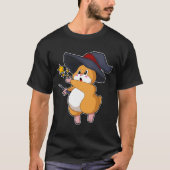 Hamster als Zauberer mit Zauberstab T-Shirt (Vorderseite)