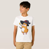 Hamster als Zauberer mit Zauberstab T-Shirt (Vorne ganz)