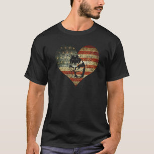 Hamster Amerikanische Flagge Herz 4. Juli USA Patr T-Shirt