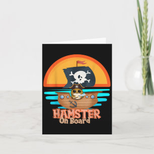 Hamster an Bord Pirate Funny I Liebe Hamster Karte