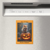 Hamster and Pumpkins Halloween Magnet (In Situ (Geschirrspüler))