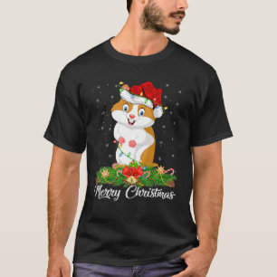 Hamster Animal Lover Matching Weihnachtsmannmütze T-Shirt