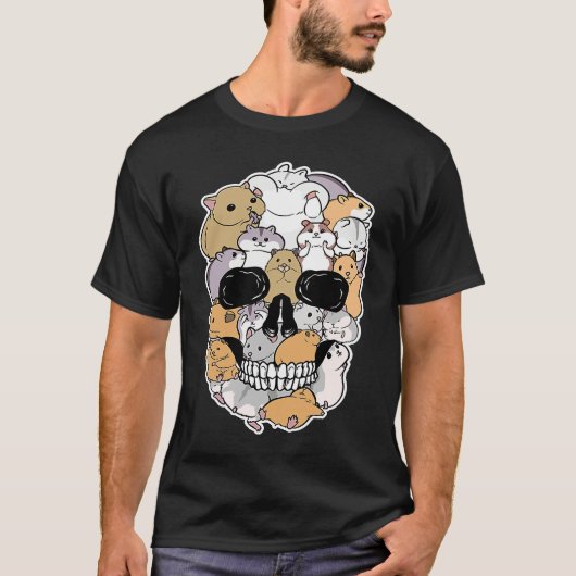 Hamster Animal Skull Shape Animation Skull T-Shirt (Vorderseite)
