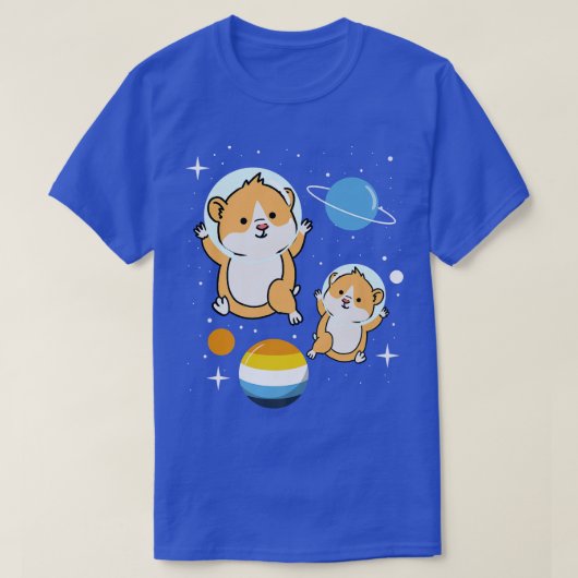Hamster Astronaut Aroace Pride T-Shirt (Design vorne)