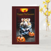 Hamster auf der Halloween-Kostümkarte Karte (Gelbe Blume)